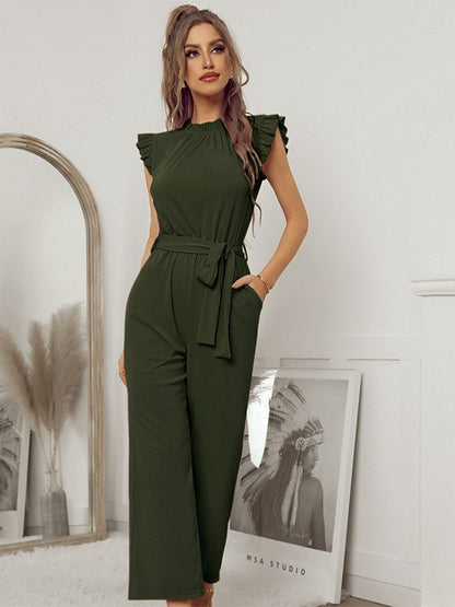 Gaby | Elegant Ruffled Jumpsuit met Tailleceintuur