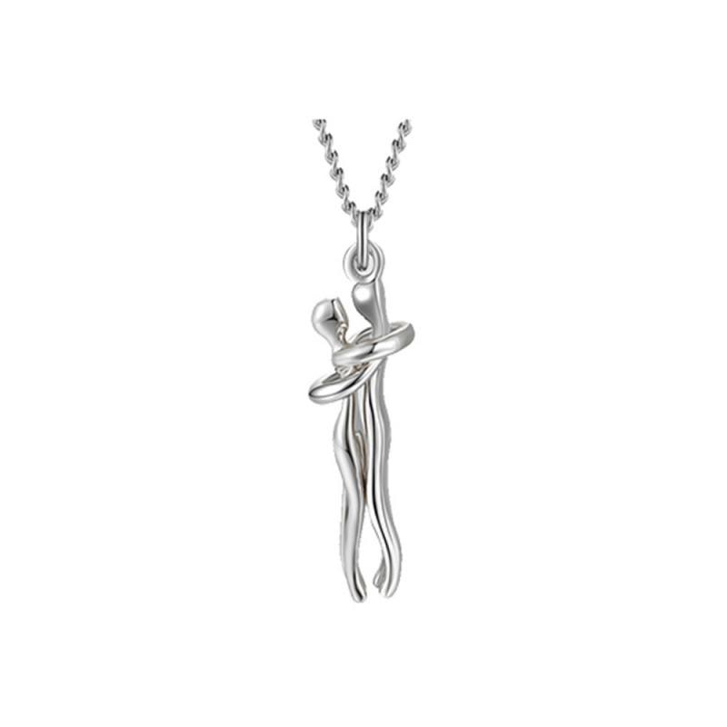 Elegante Dames Ketting met Gouden en Zilveren Hanger