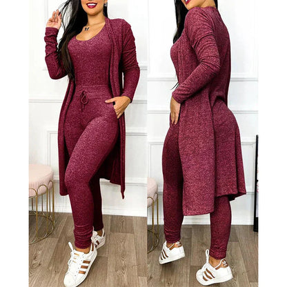 Comfortabele Dames 3-Delige Loungewear Set met Vest