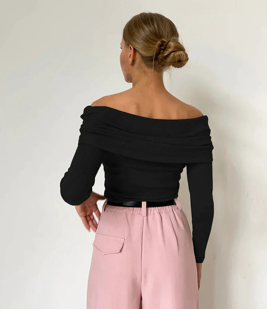 Malou | Off-Shoulder Ribbed Top