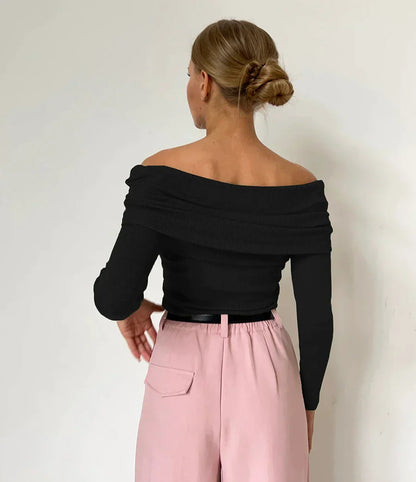 Malou | Off-Shoulder Ribbed Top