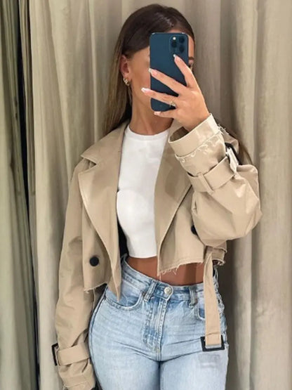 Jeeya | Cropped Trench Coat