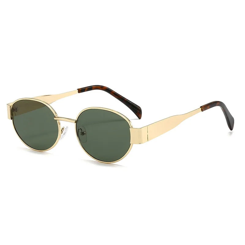 Retro Ovale Zonnebril Met Smal Design Voor Dames