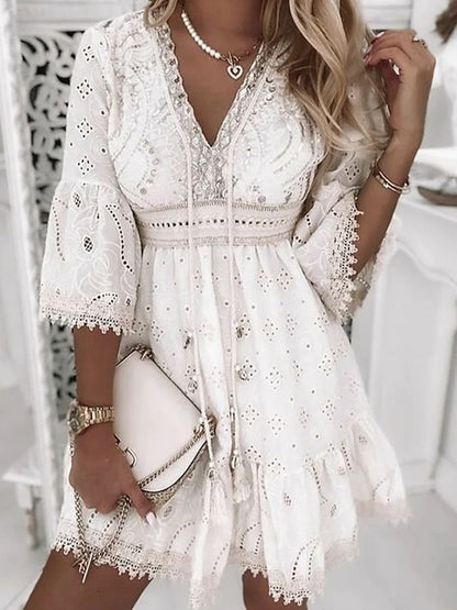 Mies | Bohemian Stijl Korte Jurk