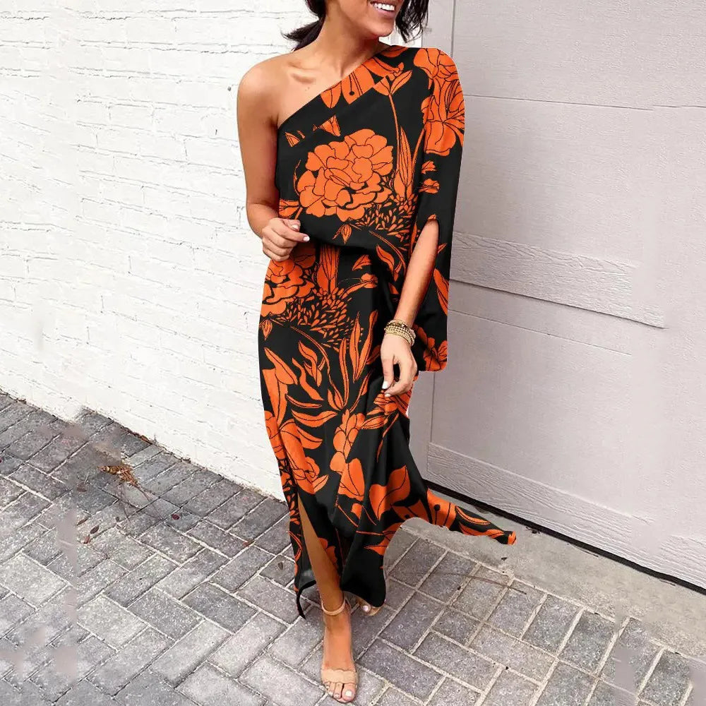 Avril | One-Shoulder Floral Dress