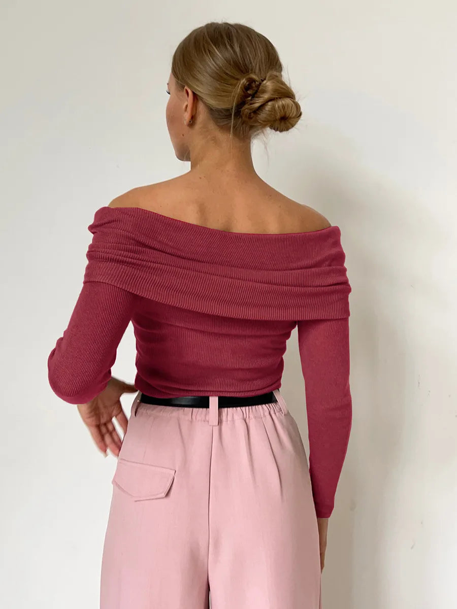 Malou | Off-Shoulder Ribbed Top
