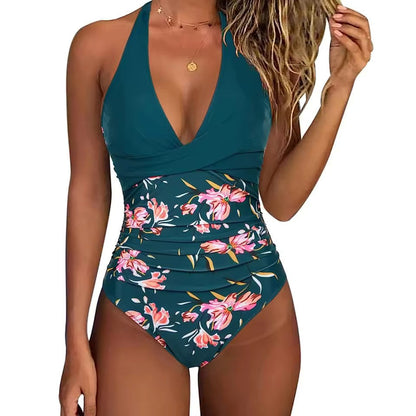 Elna | Tropisch High-Waist Badpak