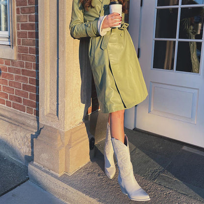 Luce | Metallic Western Enkellaarzen met Hak