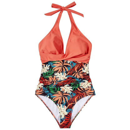 Elna | Tropisch High-Waist Badpak