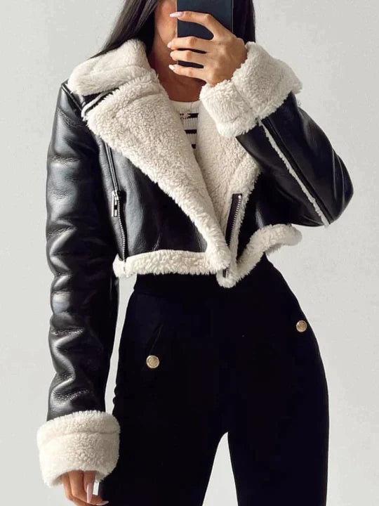 Patricia | Leren Shearling Jas