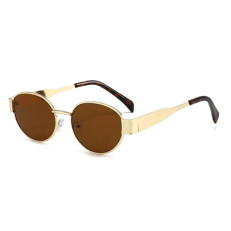 Retro Ovale Zonnebril Met Smal Design Voor Dames