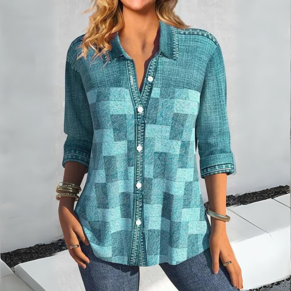 Lyric | Checkered Button-Up Shirt