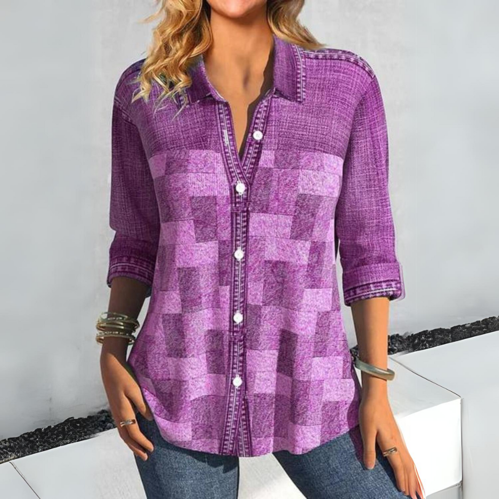 Lyric | Checkered Button-Up Shirt