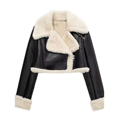 Patricia | Leren Shearling Jas
