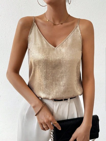 Lovy | Cami V-hals Top met Spaghettibandjes
