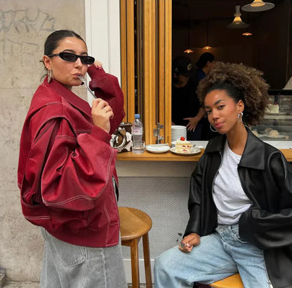 Charlot | Oversized Jack met Rits en Elegante Look
