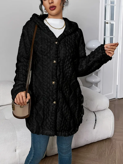 Zacht Oversized Dames Teddy Vest met Capuchon