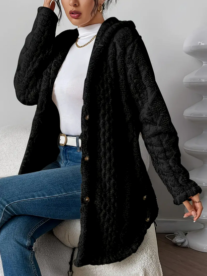 Zacht Oversized Dames Teddy Vest met Capuchon