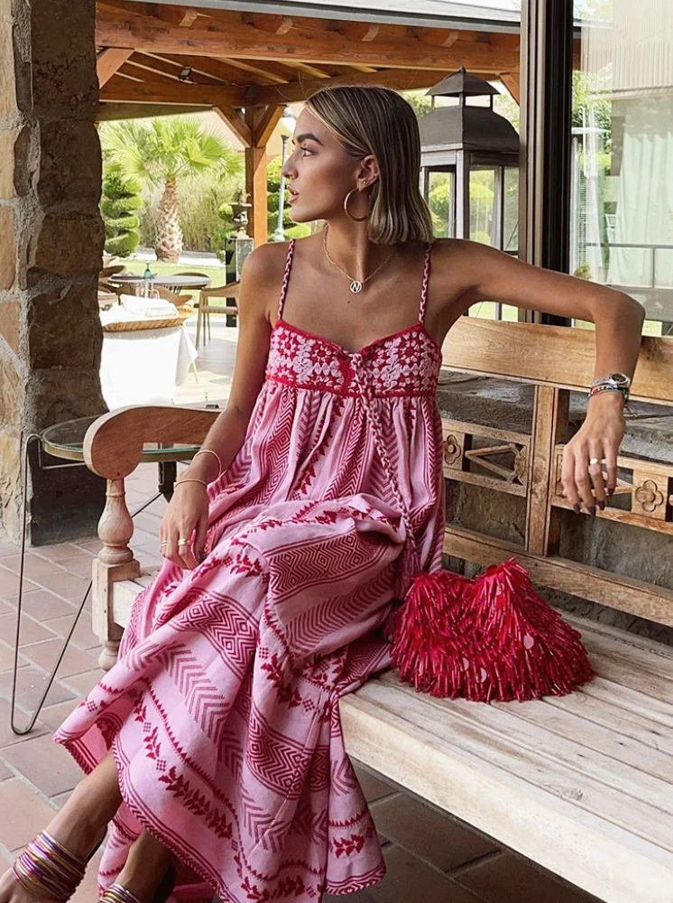 Jeanne | Zomerse Boho Maxi Jurk