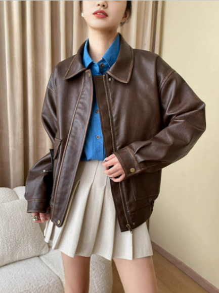 Katie | Vintage Leather Jacket for Women