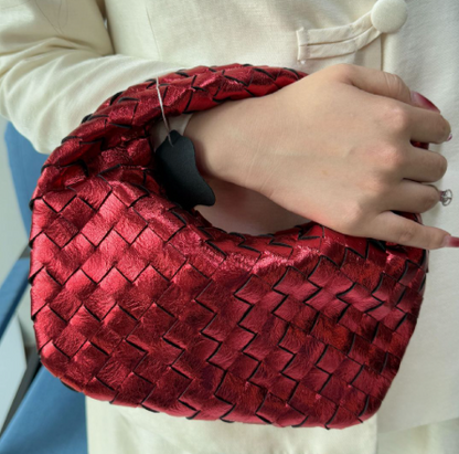 Blair | Luxe Gevlochten Handtas in Metallic