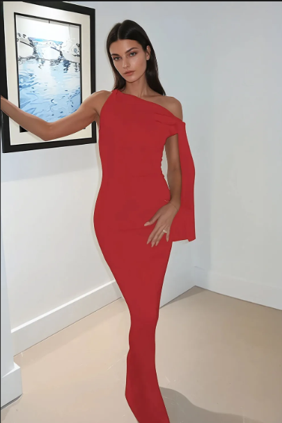 Farrah | Satijnen Avondjurk met Elegant Lente-Detail