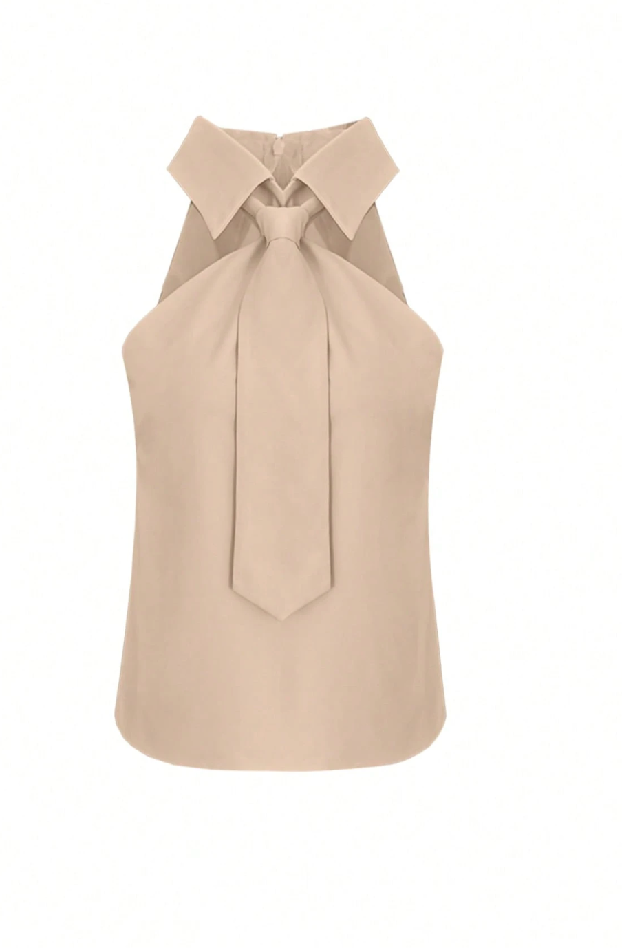 Top halter élégant pour femmes avec col et détail nœud