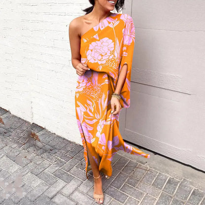 Avril | One-Shoulder Floral Dress