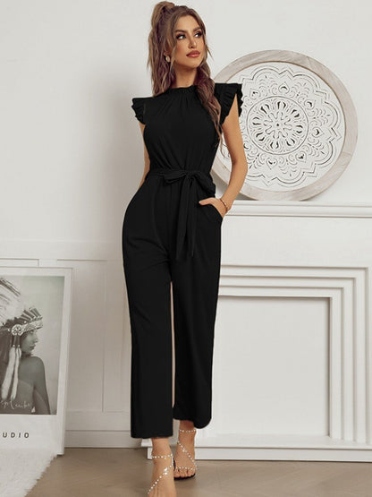 Gaby | Elegant Ruffled Jumpsuit met Tailleceintuur