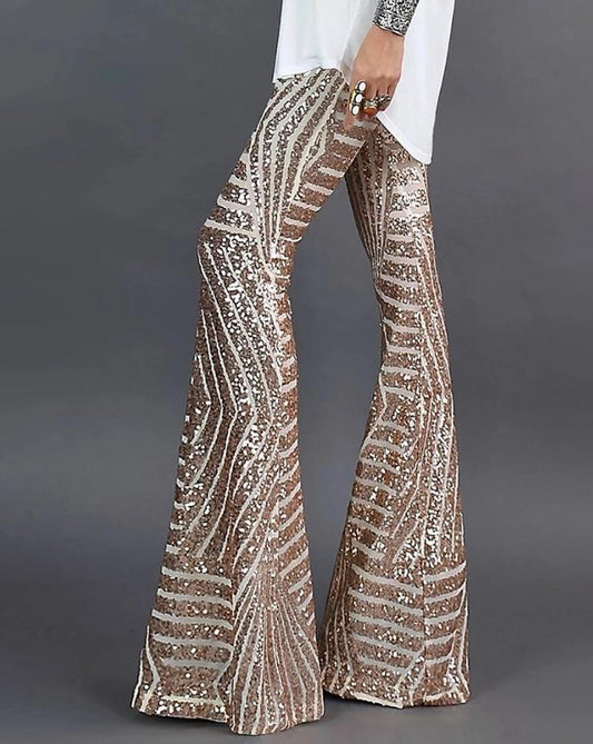 Clarissa | Glitterende Flared Pants