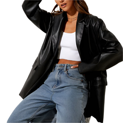 Antonella | Leren Blazer