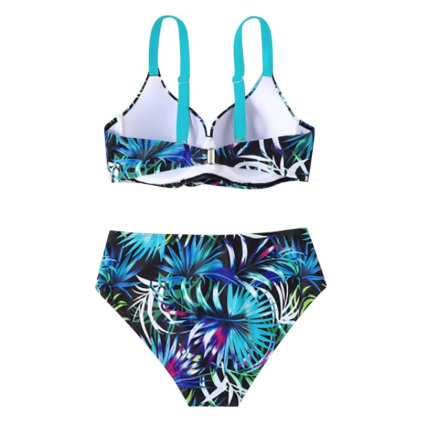 Fina | Stijlvolle High-Waist Bikini Set met Tropische Print