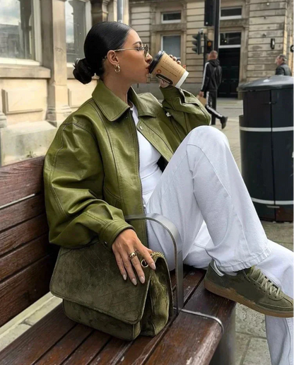 Alma | Trendy Oversized PU-Leren Jas