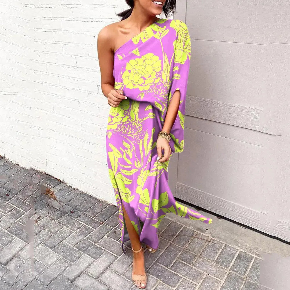 Avril | One-Shoulder Floral Dress