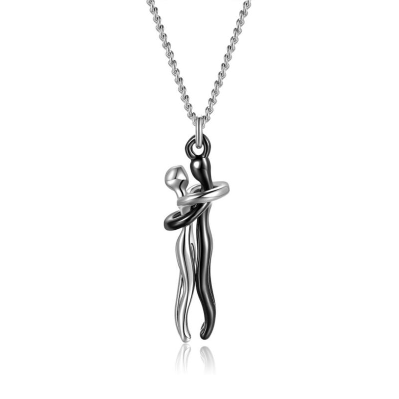 Elegante Dames Ketting met Gouden en Zilveren Hanger