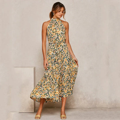 Colleen | Polka Dot Halter Dress