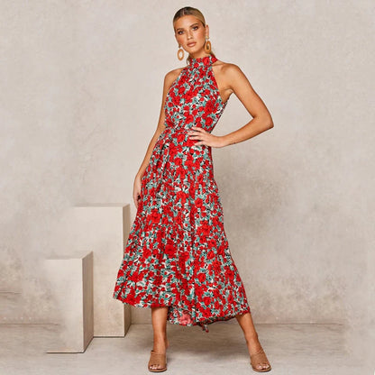 Colleen | Polka Dot Halter Dress