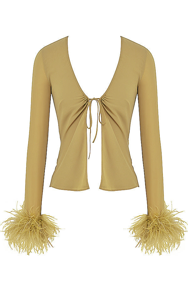 Nel | Statement Top met Gouden Verenafwerking