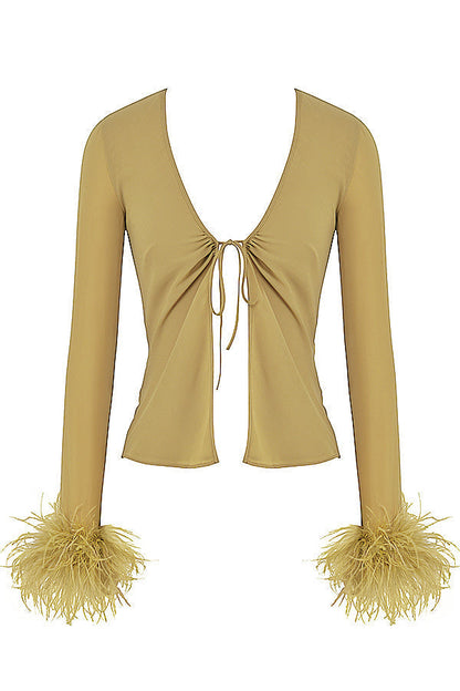 Nel | Statement Top met Gouden Verenafwerking