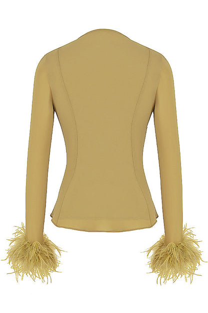Nel | Statement Top met Gouden Verenafwerking