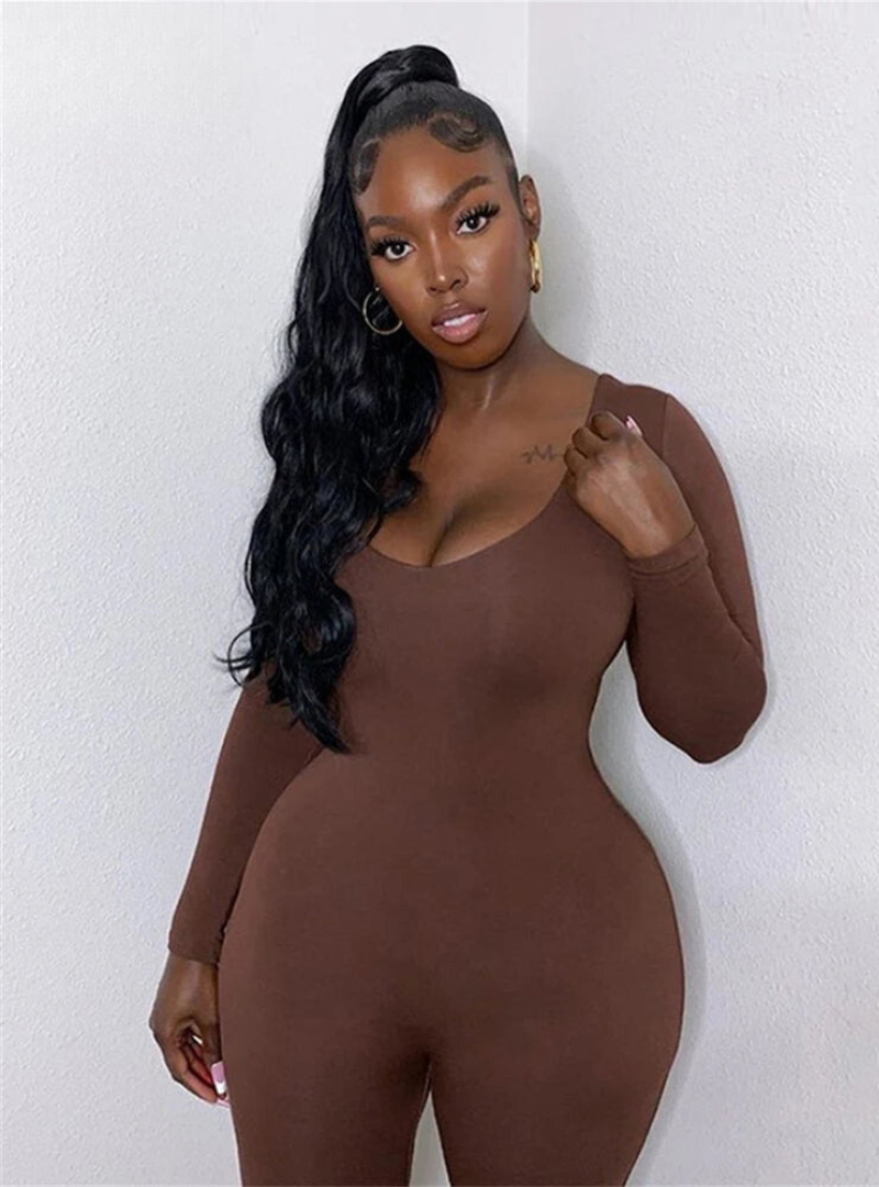Danique | Strakke Bodysuit met Lange Mouwen
