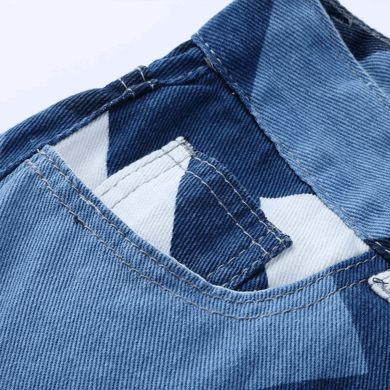 Trendy gestructureerde dames denim broek met comfortabel wijde pasvorm