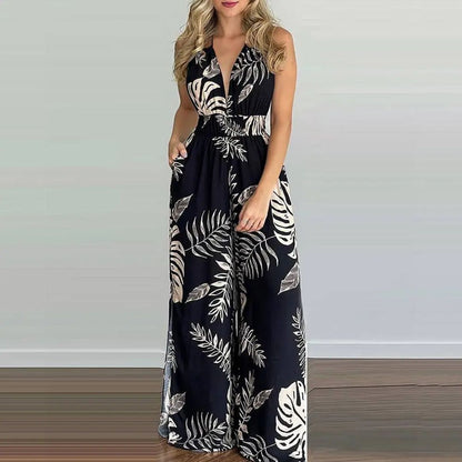 Vidalya | Palm Print Jumpsuit