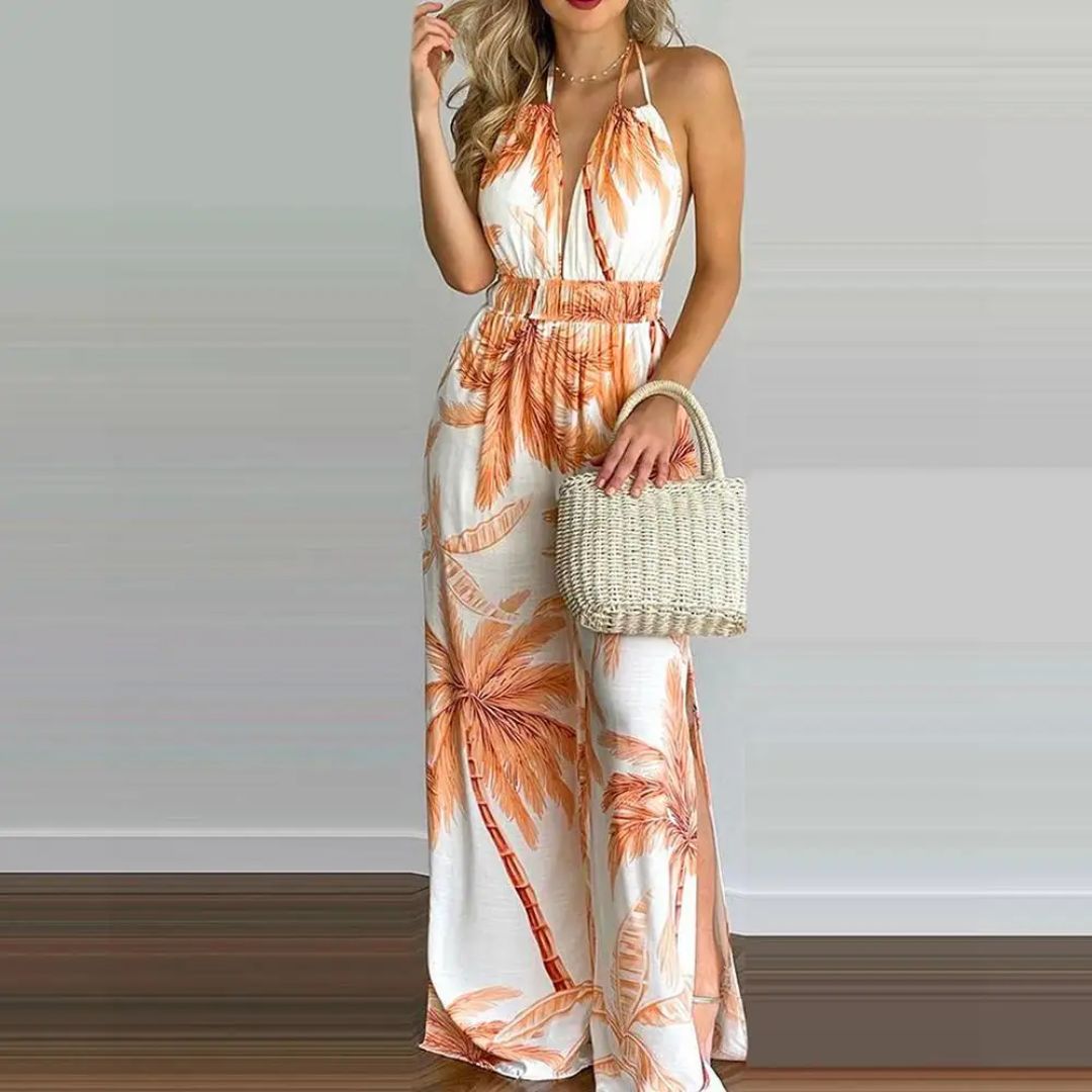 Vidalya | Palm Print Jumpsuit