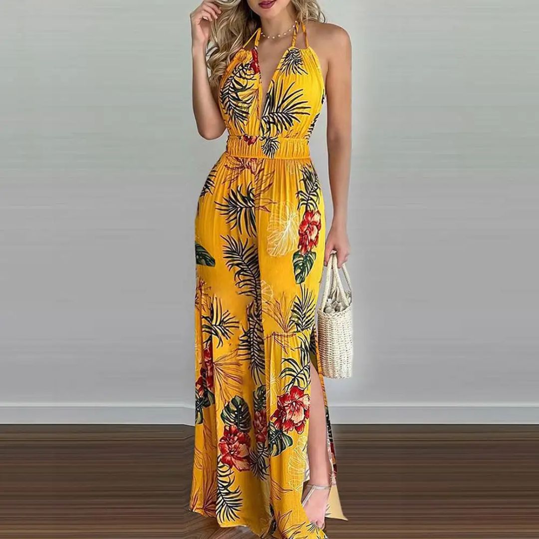 Vidalya | Palm Print Jumpsuit