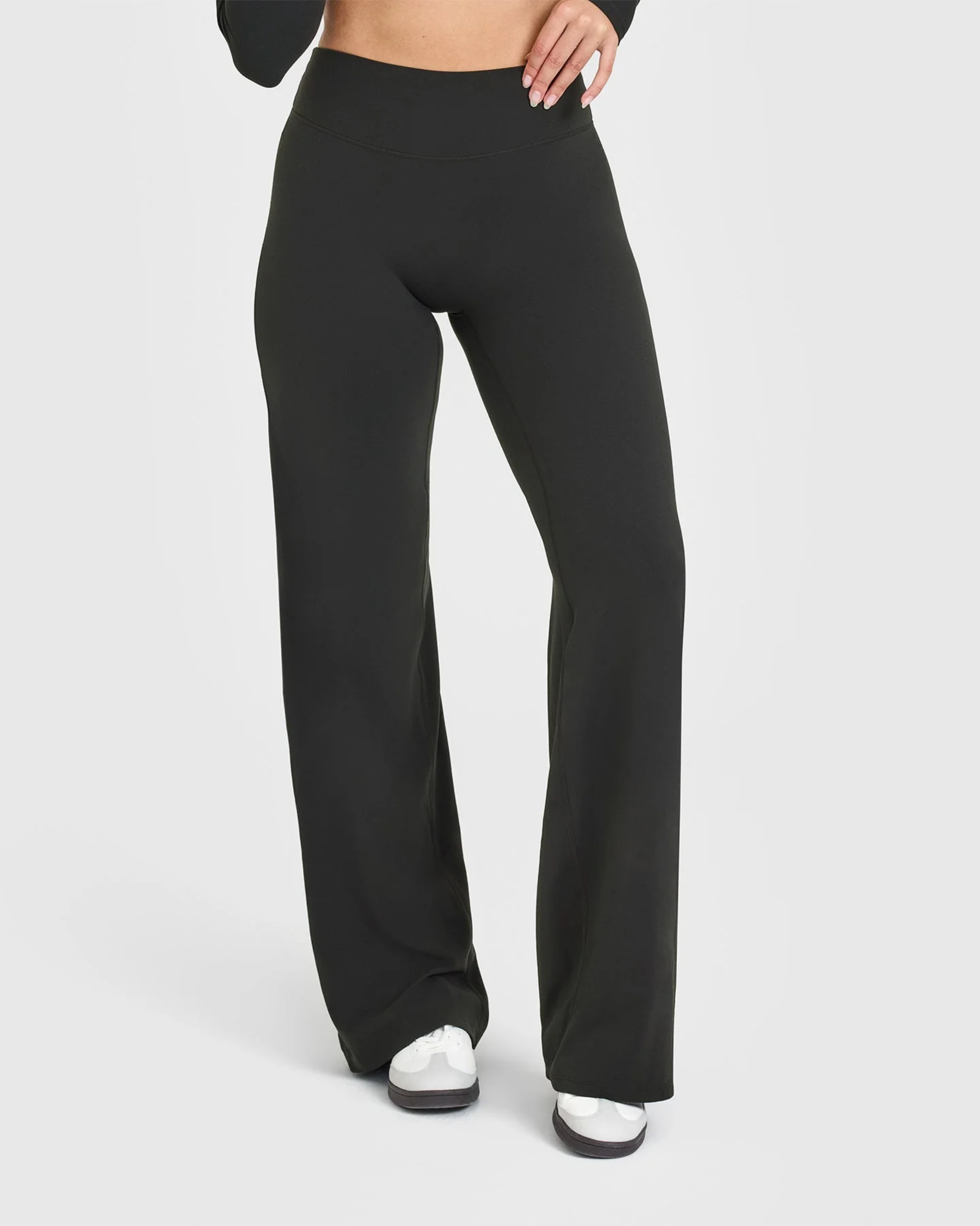 Pantalon à jambes larges et taille haute pour femmes
