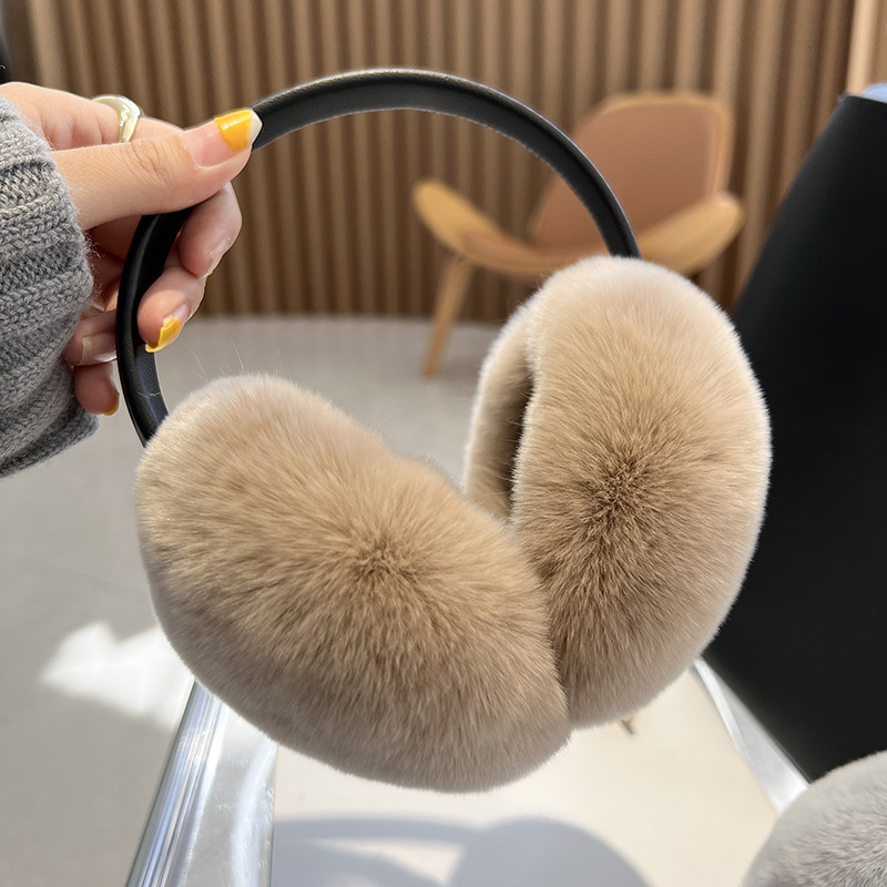Winterse Zachte Dames Oorbeschermers met Pluche Bont