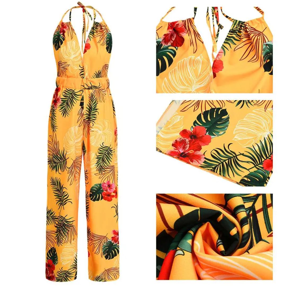 Vidalya | Palm Print Jumpsuit