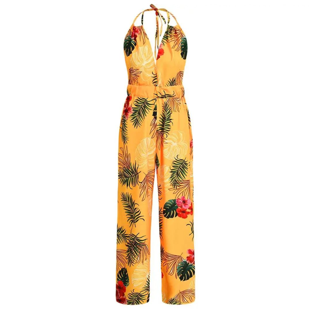 Vidalya | Palm Print Jumpsuit