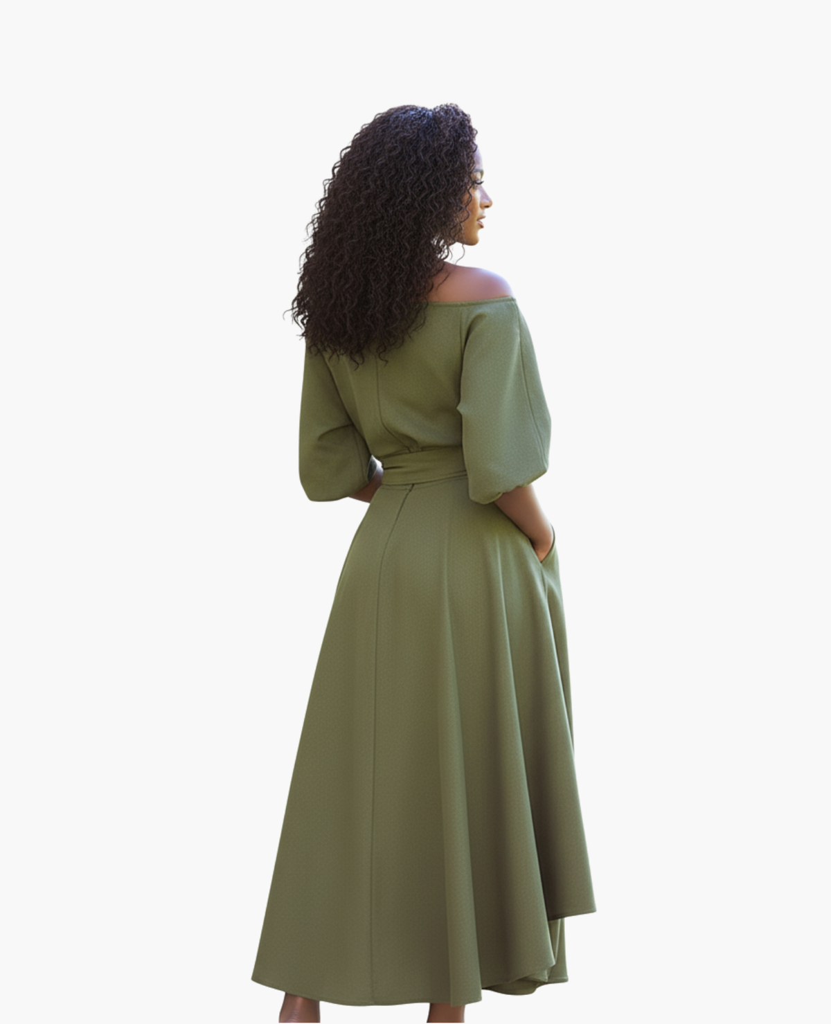 Robe Épaules Dénudées Femme Dos-Nu – Fluide & Féminine | Cocktail & Invitée Mariage – vue 2